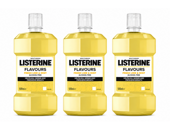 Listerine Fresh Lime & Mint Mondwater | 3 x 500 ml | Frisse Adem