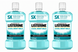 Listerine Cool Mint Mild Mondwater | 3 x 500 ml | Milde Frisse Adem