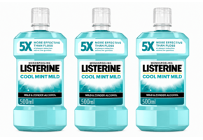 Listerine Cool Mint Mild Mondwater | 3 x 500 ml | Milde Frisse Adem