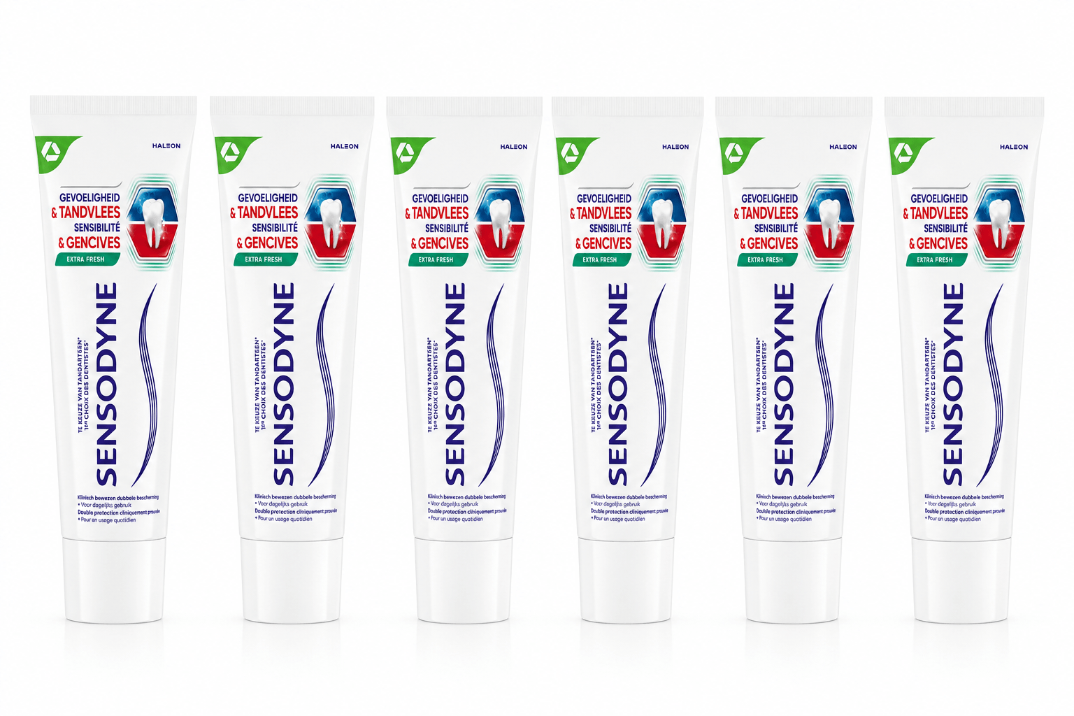 Sensodyne Gevoeligheid & Tandvlees Extra Fresh Tandpasta | 6 x 75 ml | Gevoelige Tanden & Gezond Tandvlees