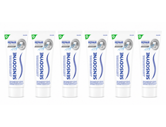 Sensodyne Repair & Protect Whitening Tandpasta | 6 x 75 ml | Gevoelige Tanden & Wittere Tanden