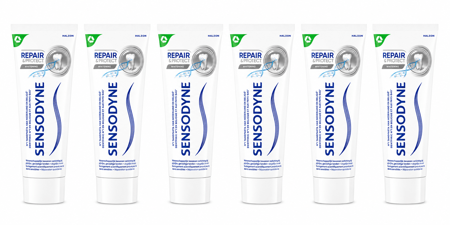 Sensodyne Repair & Protect Whitening Tandpasta | 6 x 75 ml | Gevoelige Tanden & Wittere Tanden