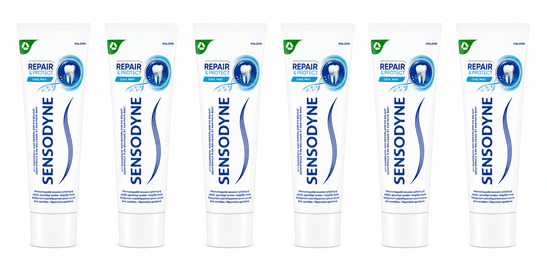 Sensodyne Repair & Protect Tandpasta | Cool Mint | 6 x 75 ml | Gevoelige Tanden & Frisse Adem