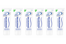 Sensodyne Rapid Relief Whitening Tandpasta | 6 x 75 ml | Snelle Verlichting & Wittere Tanden
