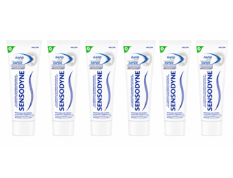 Sensodyne Rapid Relief Whitening Tandpasta | 6 x 75 ml | Snelle Verlichting & Wittere Tanden