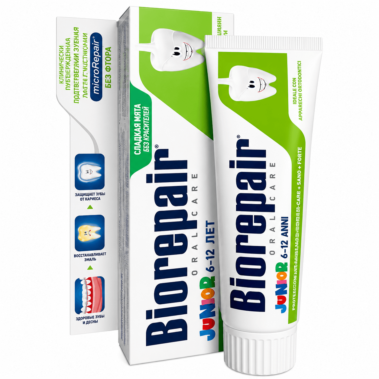 Biorepair Junior Tandpasta | 75 ml | 6-12 Jaar | Melk- & Blijvende Tanden