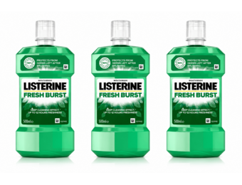 Listerine Fresh Burst Mondwater | 3 x 500 ml | Tegen Tandplak