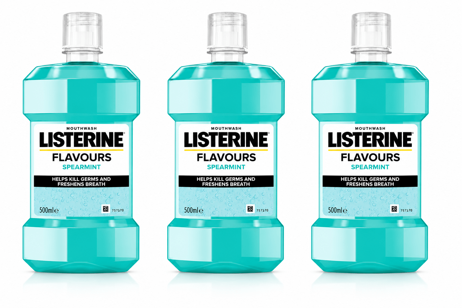 Listerine Spearmint Mondwater | 3 x 500 ml | Frisse Adem