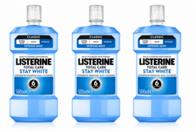 Listerine Total Care Stay White Mondwater | 3 x 500 ml | Natuurlijk Witte Tanden