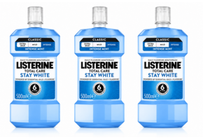 Listerine Total Care Stay White Mondwater | 3 x 500 ml | Natuurlijk Witte Tanden