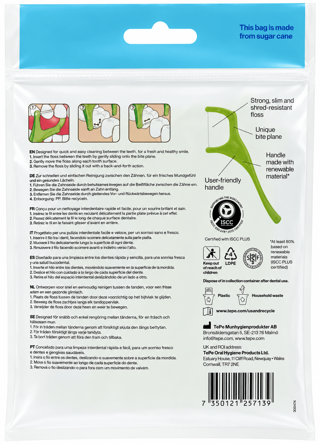 TePe Mini Flosser | 36 stuks | Flossers voor Tussen de Tanden