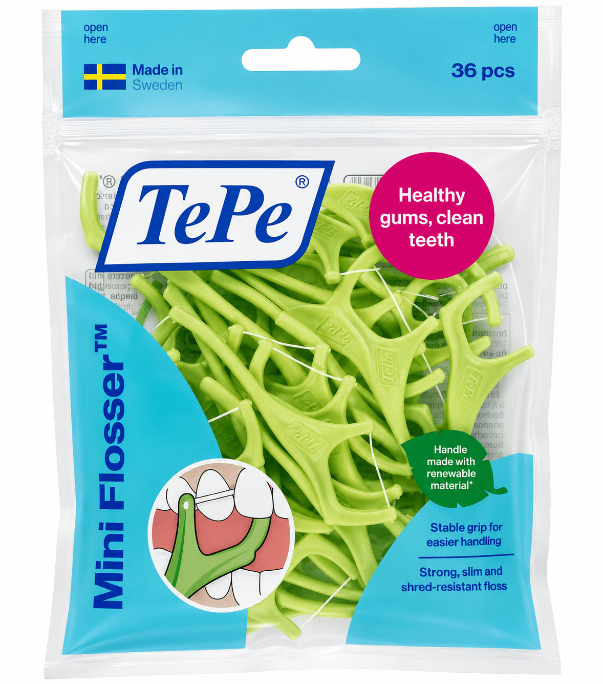 TePe Mini Flosser | 36 stuks | Flossers voor Tussen de Tanden
