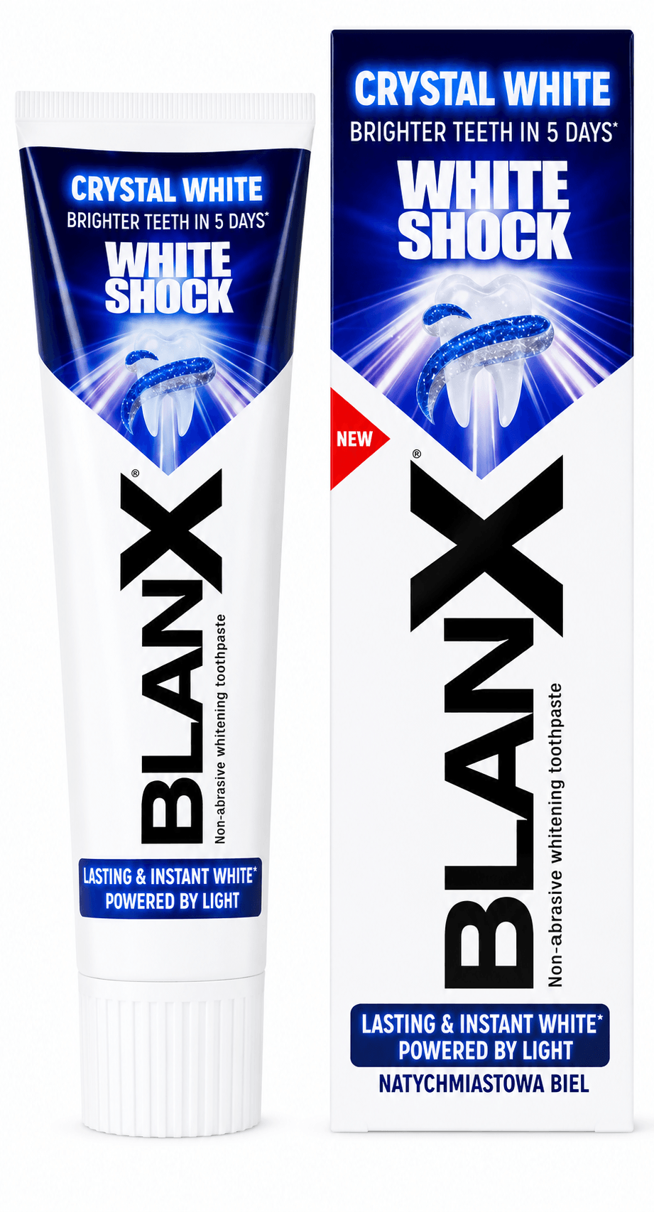 BlanX White Shock Glossy White Tandpasta | 75 ml | Intensieve Whitening