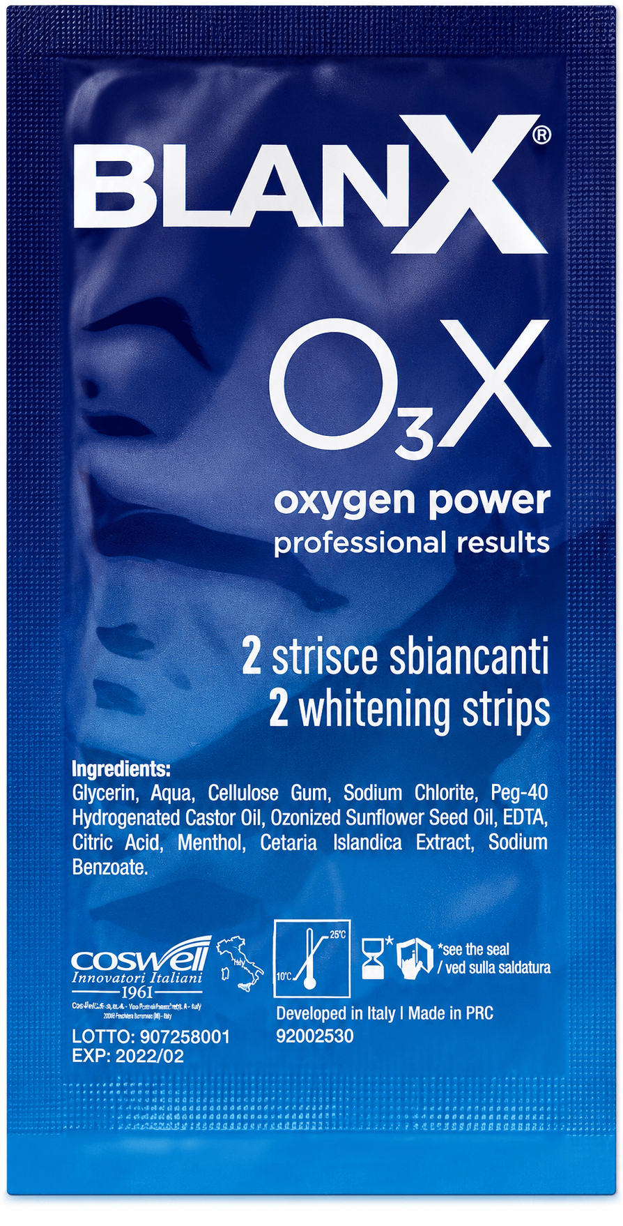 BlanX O3X Oxygen Power Whitening Strips | 10 stuks | Tot 6 Tinten Wittere Tanden