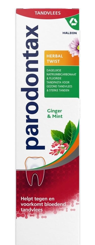 Parodontax Herbal Twist Tandpasta | 6 x 75 ml | Gezond Tandvlees & Frisse Adem