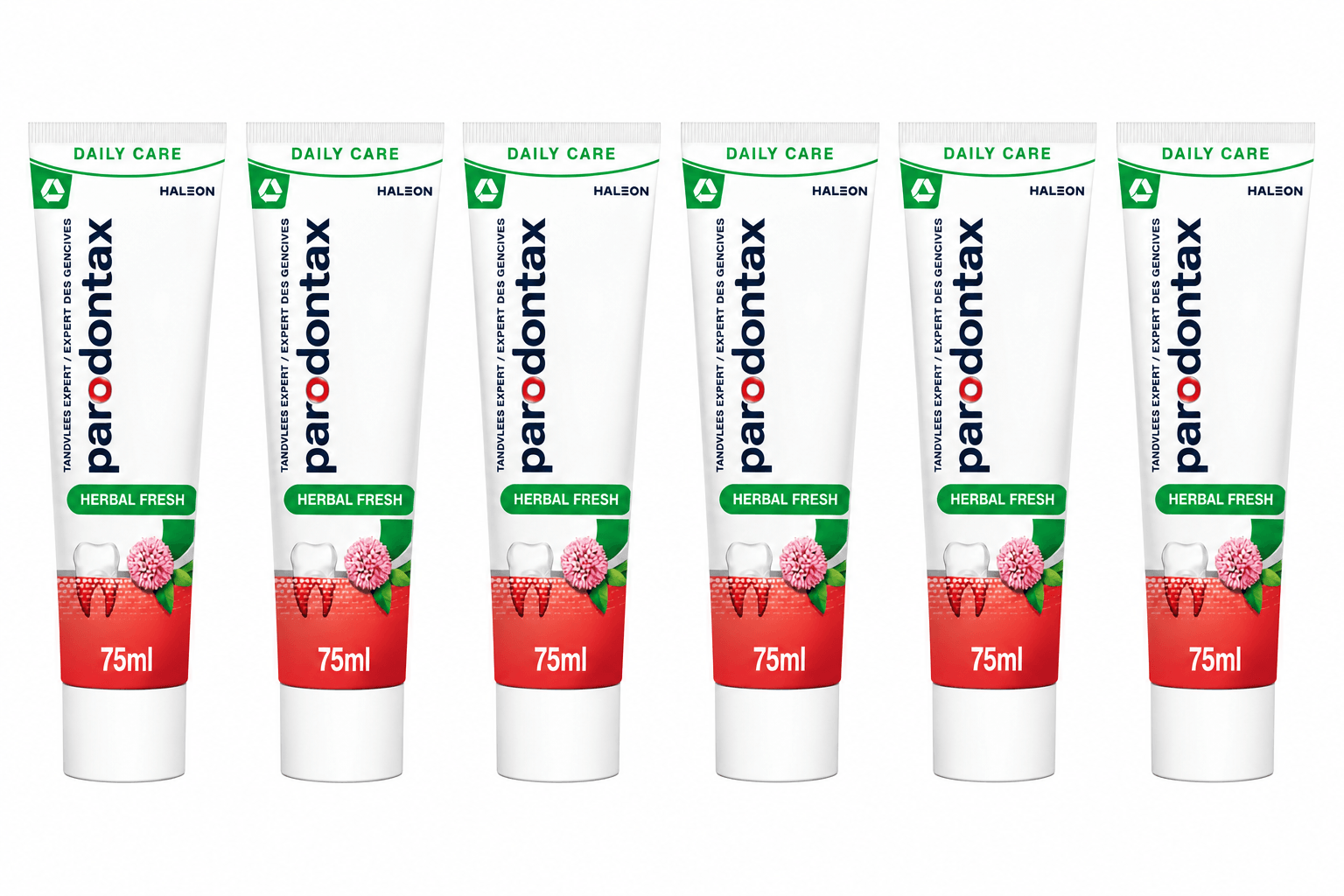 Parodontax Herbal Fresh Tandpasta | 6 x 75 ml | Gezond Tandvlees & Frisse Adem