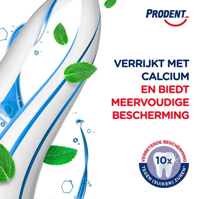 Prodent Cool Mint Tandpasta | 6 x 75 ml | 24 Uur Bescherming & Langdurige Frisheid