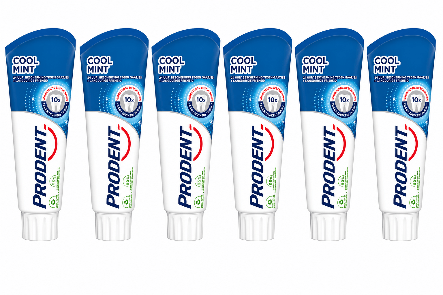 Prodent Cool Mint Tandpasta | 6 x 75 ml | 24 Uur Bescherming & Langdurige Frisheid