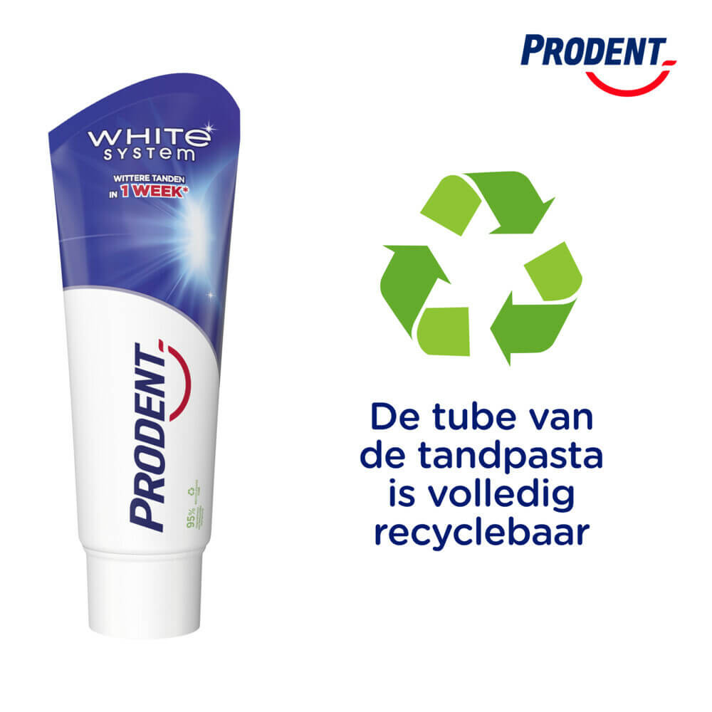 Prodent White System Tandpasta | 6 x 75 ml | Wittere Tanden in 1 Week