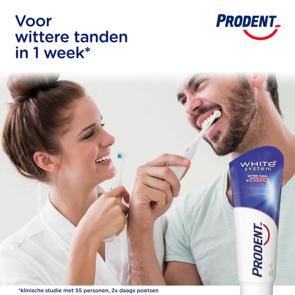 Prodent White System Tandpasta | 6 x 75 ml | Wittere Tanden in 1 Week