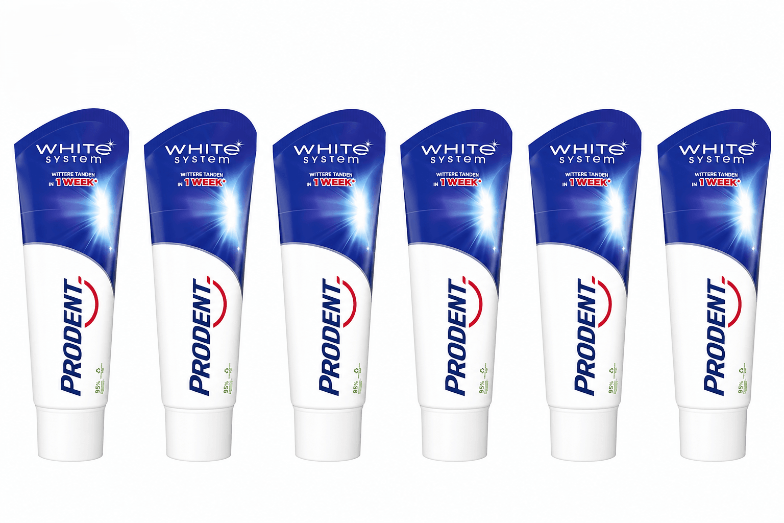 Prodent White System Tandpasta | 6 x 75 ml | Wittere Tanden in 1 Week