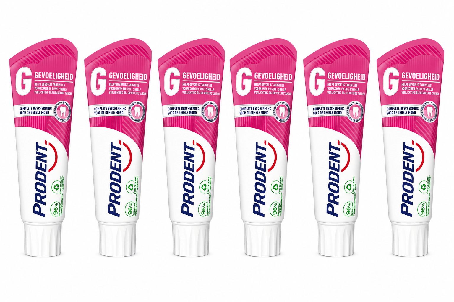Prodent Gevoeligheid Tandpasta | 6 x 75 ml | Gevoelige Tanden & Complete Mondbescherming