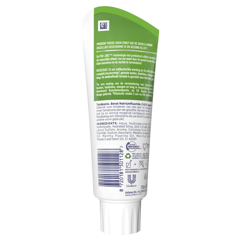 Prodent Frisse Adem Tandpasta | 6 x 75 ml | Tegen Slechte Adem & Complete Bescherming