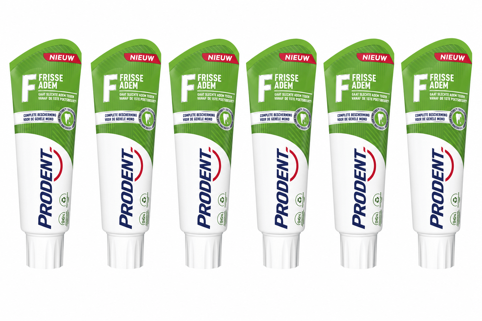 Prodent Frisse Adem Tandpasta | 6 x 75 ml | Tegen Slechte Adem & Complete Bescherming
