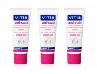 Vitis Tandpasta Anti-Stain | 3 x 50 ml | Tegen Aanslag & Verkleuring