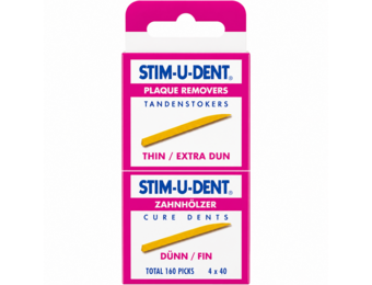 Stim-U-Dent Thin / Extra Dun Tandenstokers | 160 stuks (4 x 40)