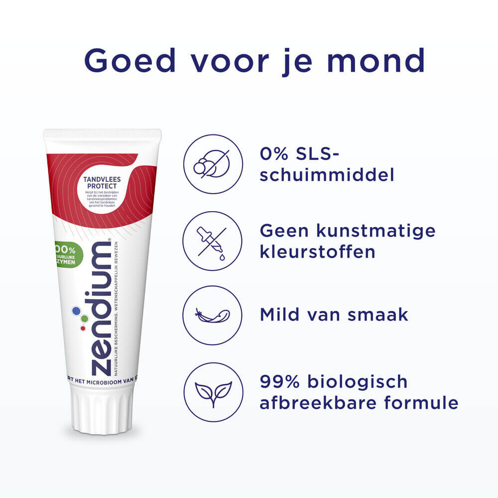 Zendium Tandvlees Protect Tandpasta | 6 x 75 ml | Gezond Tandvlees