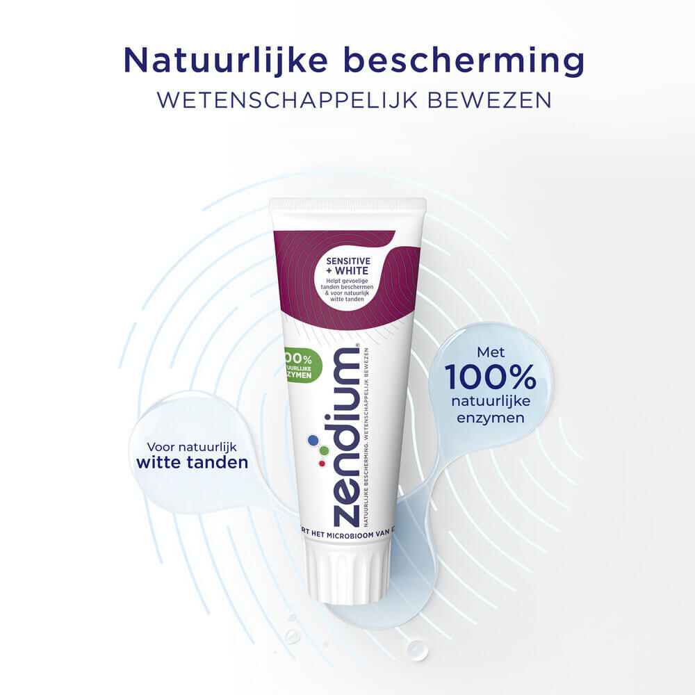 Zendium Sensitive + White Tandpasta | 6 x 75 ml | Gevoelige & Witte Tanden
