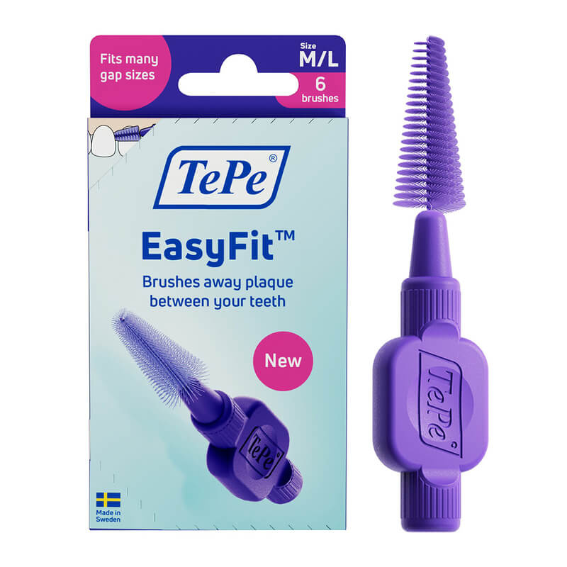 TePe EasyFit Interdentale Ragers M/L Paars | 36 stuks (6 x 6 ragers)