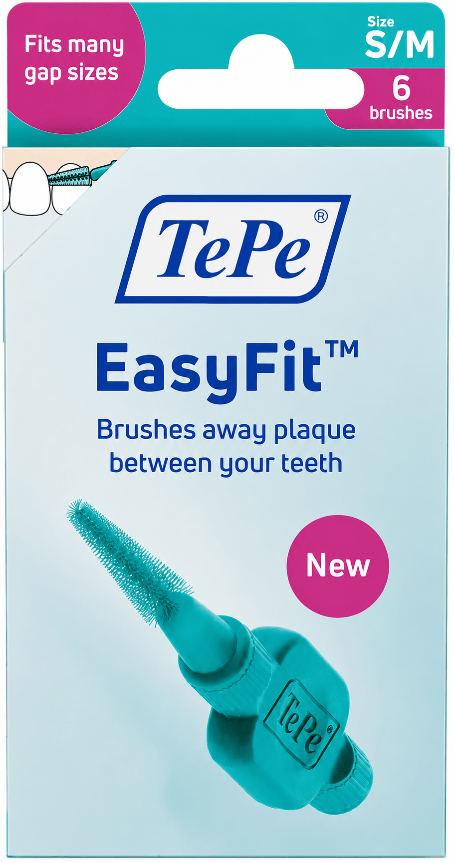TePe EasyFit Interdentale Ragers S/M Blauw | 36 stuks (6 x 6 ragers)