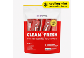 Clearsmile Clean & Fresh 5-in-1 Mondverzorgingsset | Watermelon | 20 stuks | Voor Onderweg