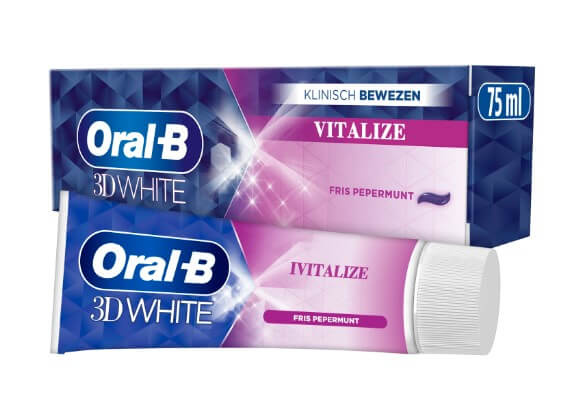 Oral-B 3D White Vitalize Tandpasta | 12 x 75 ml | Frisse Pepermunt