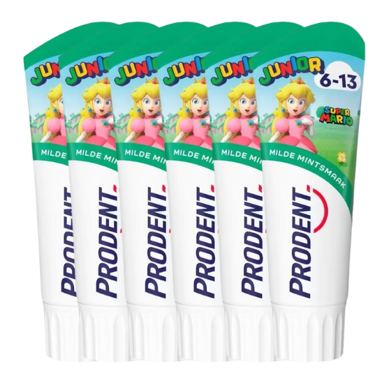 Prodent Junior 6-13 Jaar Tandpasta | 6x 75 ml | Super Mario & Milde Muntsmaak