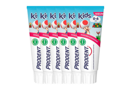 Prodent Kids 0-6 Jaar Tandpasta | 6 x 75 ml | Aardbeiensmaak & Bescherming Tegen Gaatjes