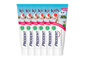 Prodent Kids 0-6 Jaar Tandpasta | 6 x 75 ml | Aardbeiensmaak & Bescherming Tegen Gaatjes