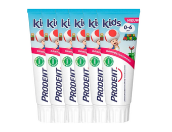 Prodent Kids 0-6 Jaar Tandpasta | 6 x 75 ml | Aardbeiensmaak & Bescherming Tegen Gaatjes