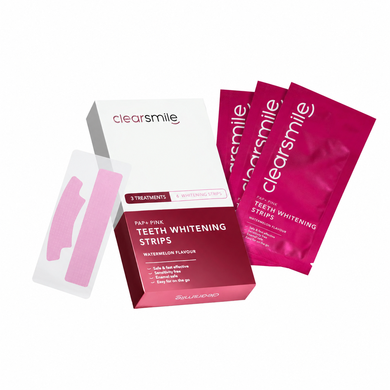 Clearsmile PAP+ Pink Whitening Strips | Try Me Pack | Watermelon