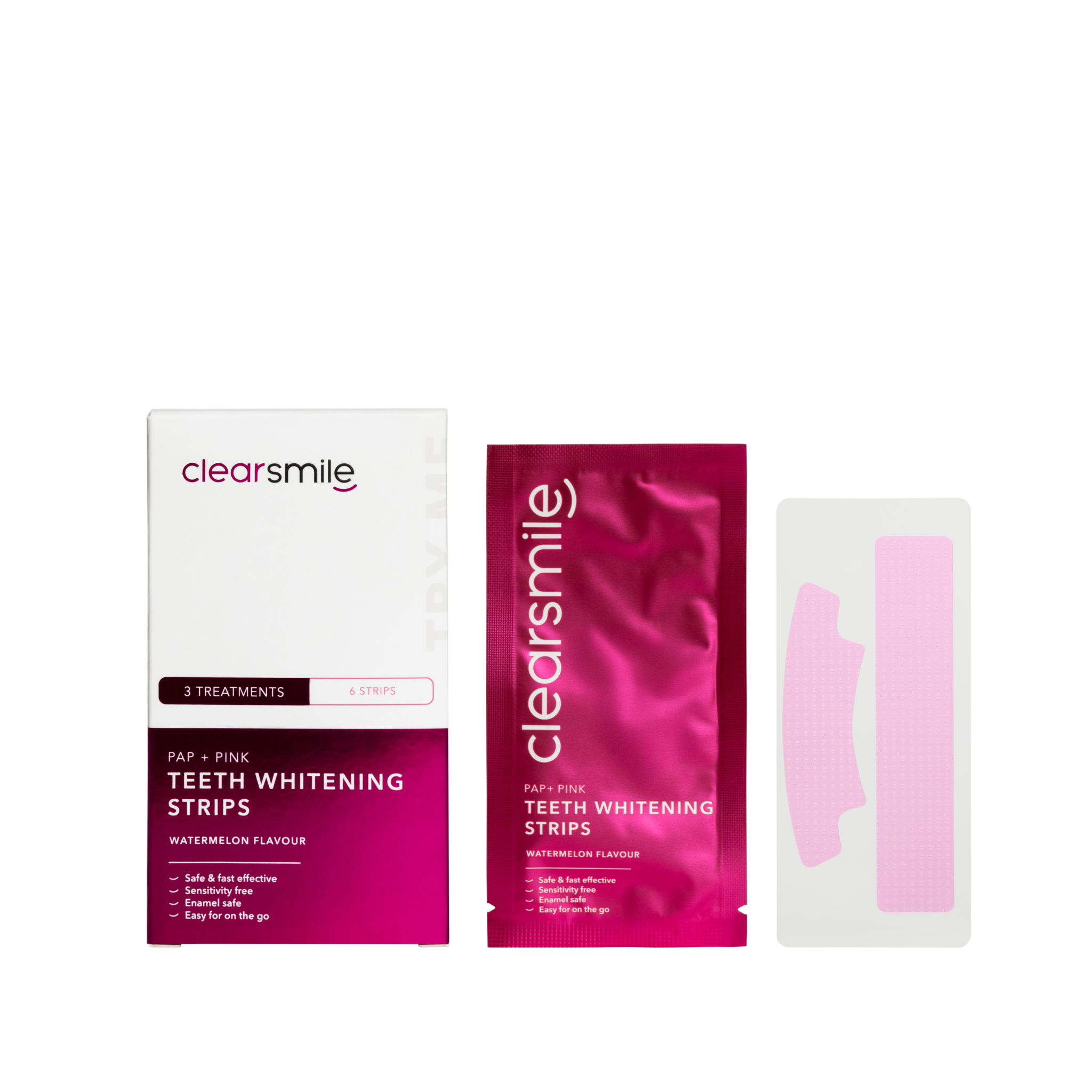 Clearsmile PAP+ Pink Whitening Strips | Try Me Pack | Watermelon