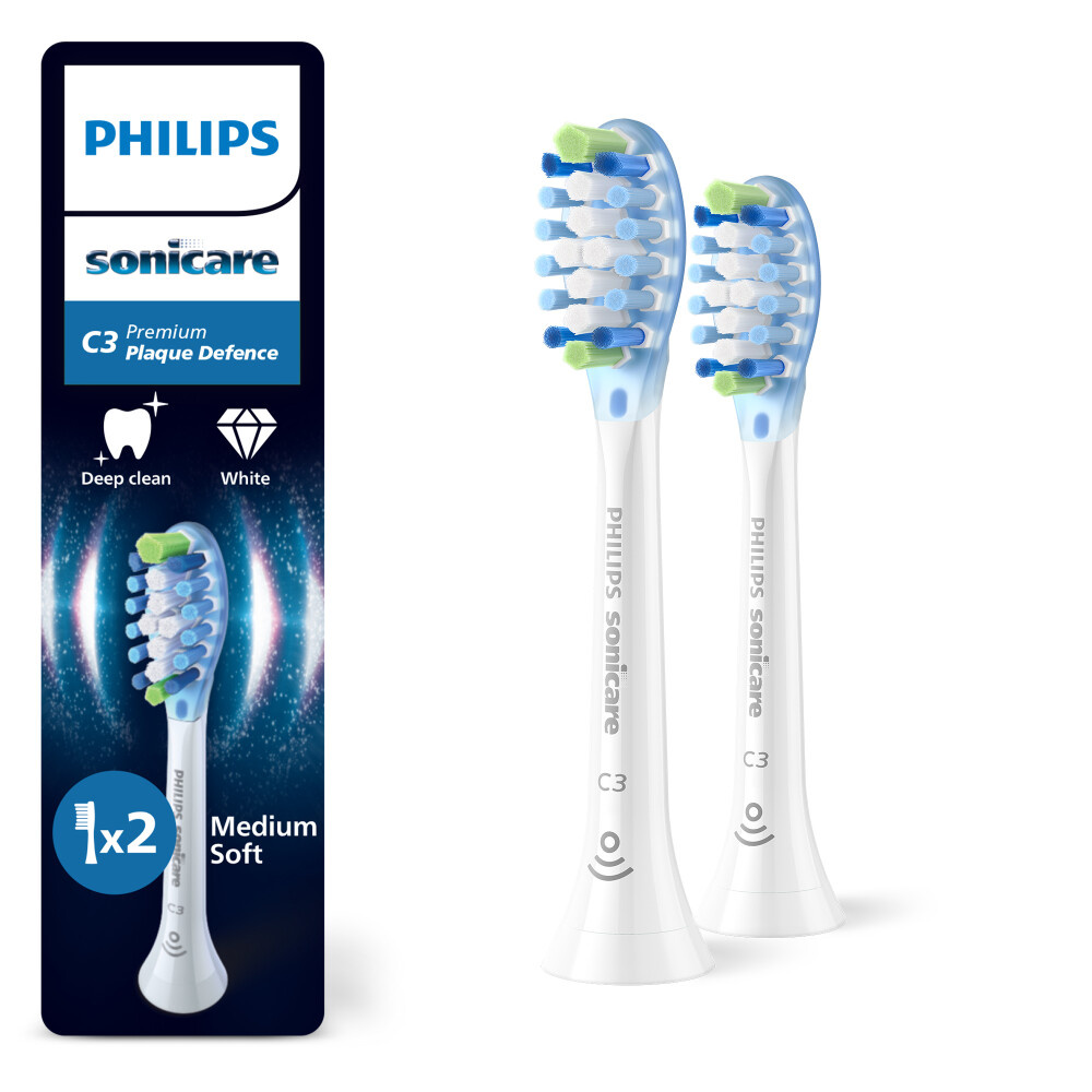 Philips Sonicare C3 Premium Plaque Defence HX9042/87 - 2 stuks - Wit