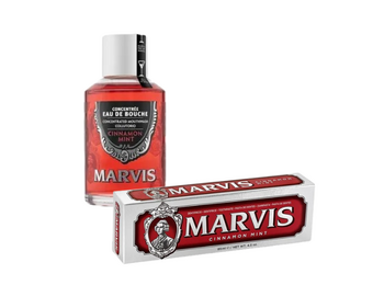 Marvis Cinnamon Mint Voordeelverpakking | Mondwater 120 ml + Tandpasta 85 ml