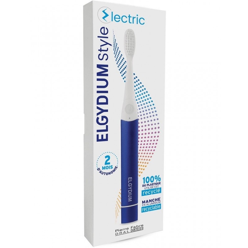 Elgydium Style Electric Sonische Tandenborstel op batterij | Blauw