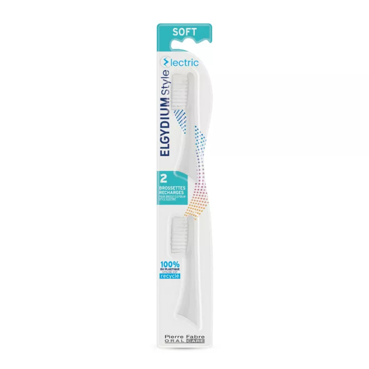 Elgydium Style Electric Opzetborstels | 2 stuks | Soft