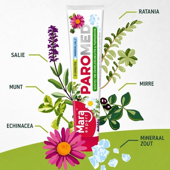 Mara Expert Paromed Tandpasta | Met 6 Kruiden & Mineraalzout | 75 ml
