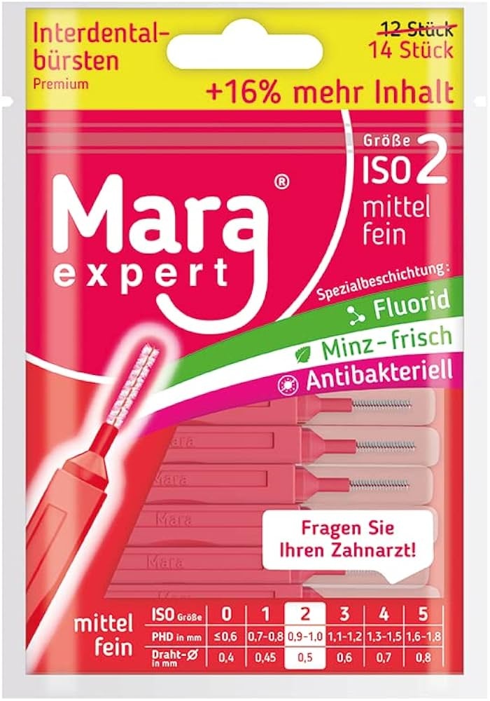 Mara Expert ID Brush Ragers | ISO 2 | Rood | 14 stuks