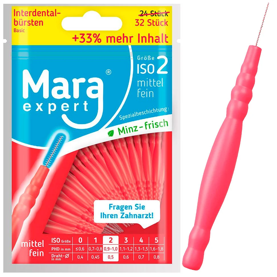 Mara Expert ID Brush Basic Ragers | ISO 2 | Rood | 32 stuks