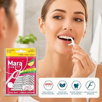 Mara Expert Floss Pick | Tandzijde & Tandenstoker | 48 stuks